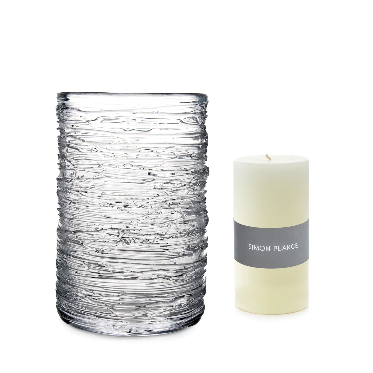 Simon Pearce Echo Lake Hurricane Large w/ Candle